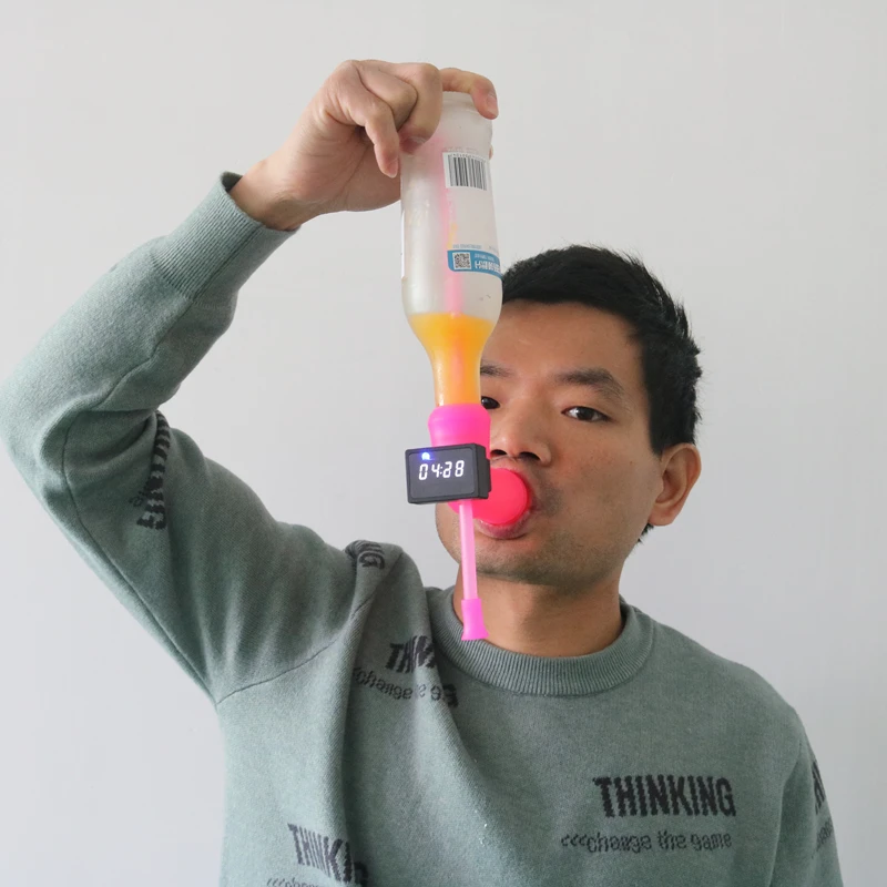 Party and holiday supplies hot selling beer funnel pink beer snorkel with timer