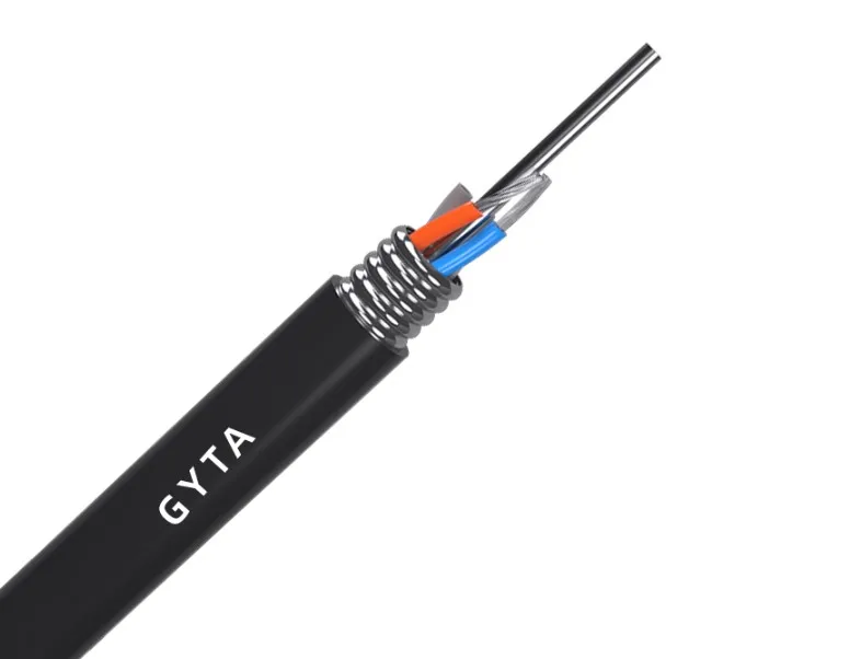 Manufacture Self Supporting Cable 24 48 Core G652D G657A Single Mode GYTA Stranded Loose Tube Aerial Fiber Optic Cable