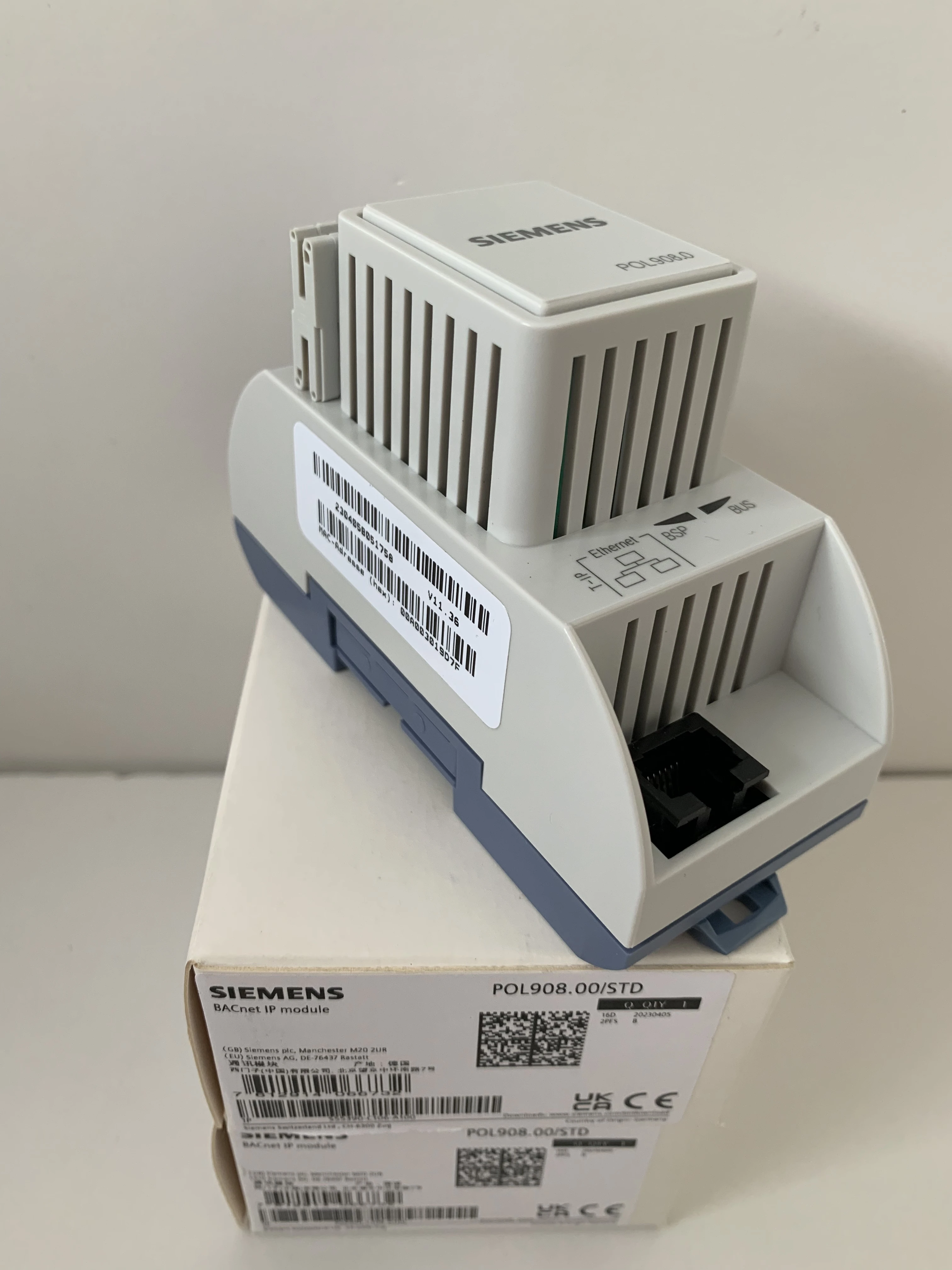 Siemens POL908.00/STD Climatix POL908.00/STD Communication module; BACnet IP; BTL-approved on B-BC level