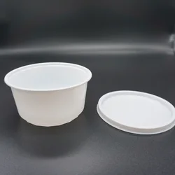 12Oz Pp Plastic Fruit Salad Cup, Clear / White