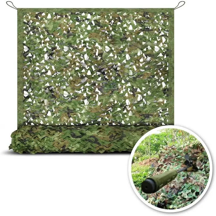 Camouflage Mesh Netting for Hunting Blinds, Woodland Military Mesh Perfect Camonetting