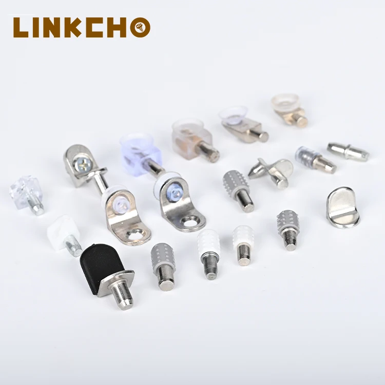 Top Selling Furniture hardware cabinet metal accessories Metal peg Plastic support Shelf Support with Pin l shaped