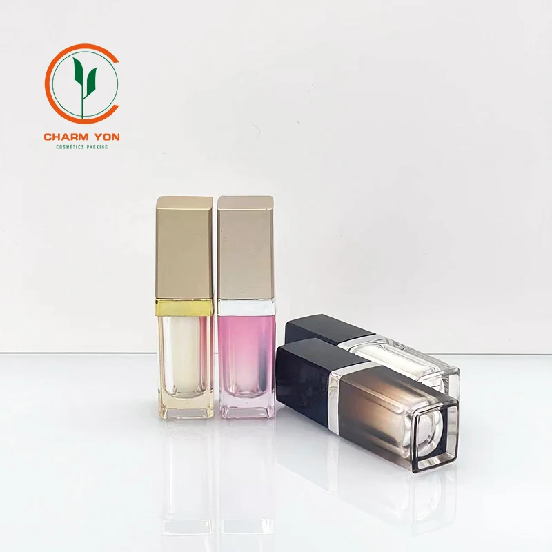 Luxury square Acrylic Jars Plastic Jars Lids Storage Jars Silver 50ml 30ml Customized Logo with Pump lotion cosmetic bottle