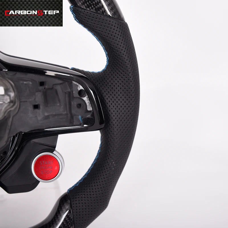 For Volkswa-gen VW Golf 7 6 5 Mk7 MK6 MK5 Gti Golf R Steering Wheel Genuine Real Carbon Fiber Steering Wheel