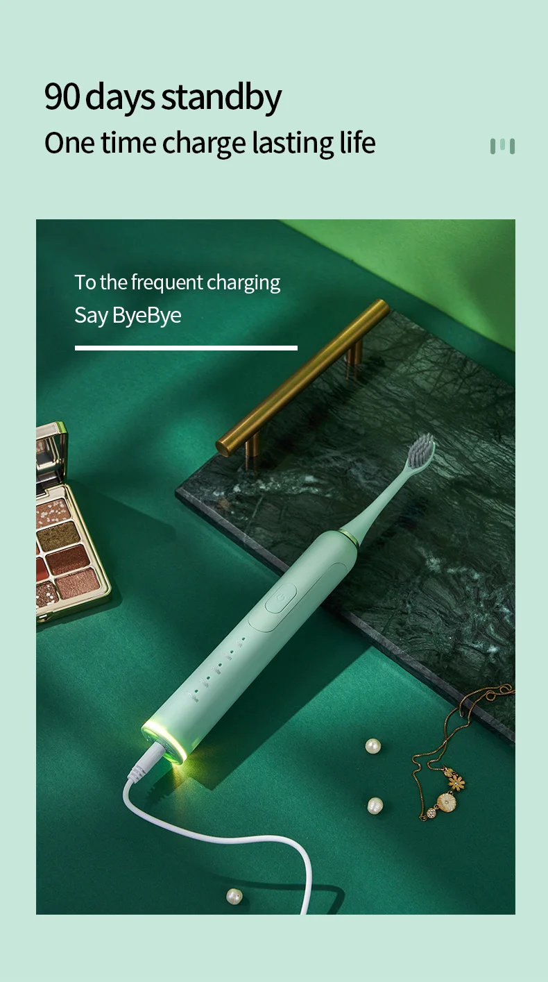 Replaceable Brush Head Electric Toothbrush Waterproof Sonic Vibration Electric Toothbrushes