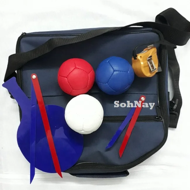 Boccia Balls Set 13 balls Super Soft Medium and Hard Feels with Customized Logo on Balls and Carrying bag