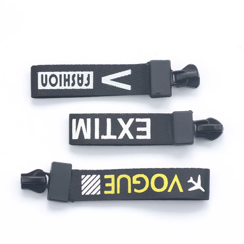 Pull-out custom LOGO slider heat transfer screen printing letter loop resin zipper head