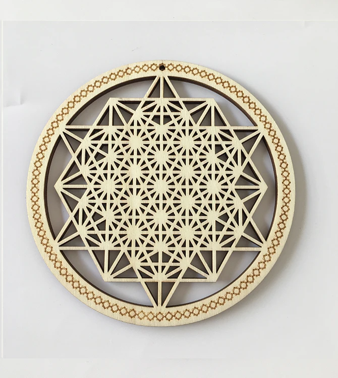 New Style Laser Cutting Exactness Laser Cutting Wood Art Home Decoration wooden wall art sacred geometry