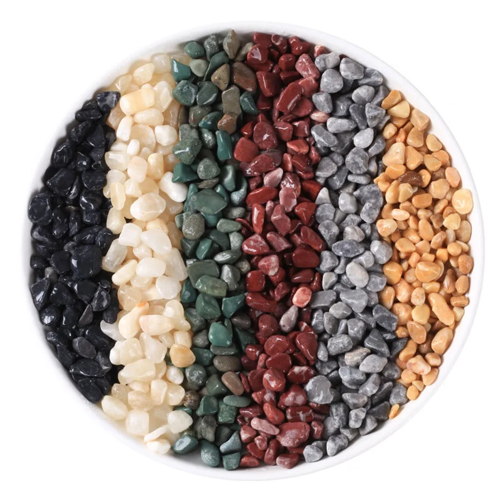 Wholesale cheap high-quality colored stone fragments, decorative pebbles, natural resin bond gravel paving materials