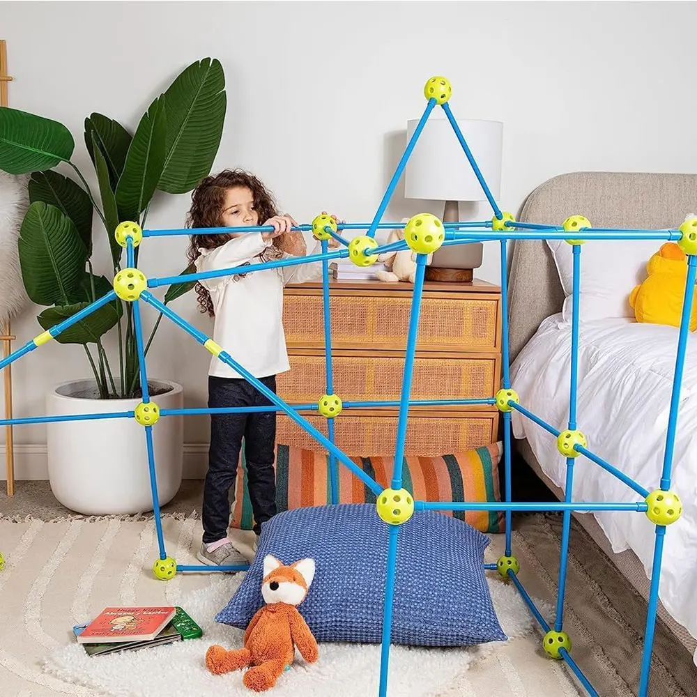 2024 SUNNUO новые индивидуальные наборы для строительства фортов детей DIY Toys 100 Pieces одеяло Крытый/Открытый