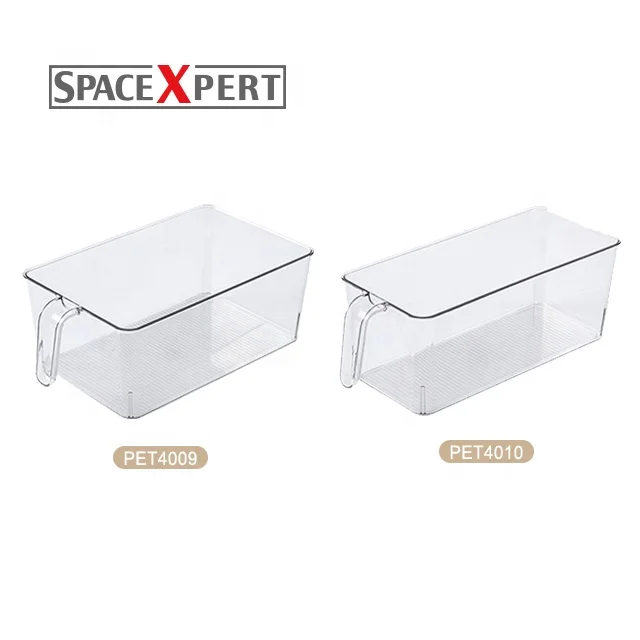 Refrigerator organizer bins stackable fridge organizers with handles for food freezer kitchen countertops cabinets clear