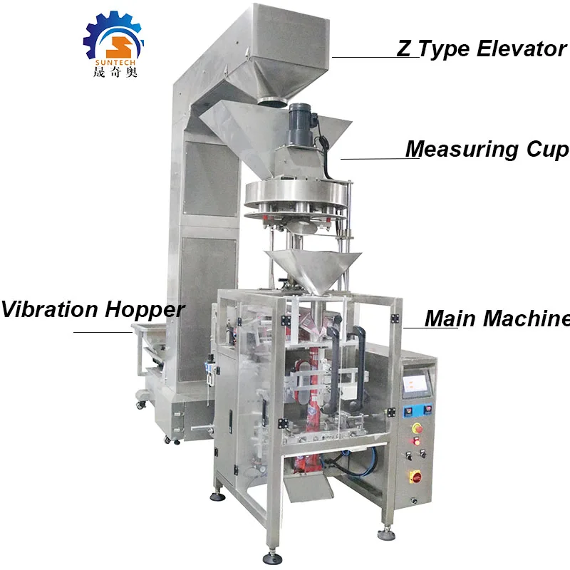 Automatic Vertical Measuring Cup Granule Packing Machine For 500g 1kg 2kg 5kg 10kg Seeds Beans Rice Sugar Grains Quinoa