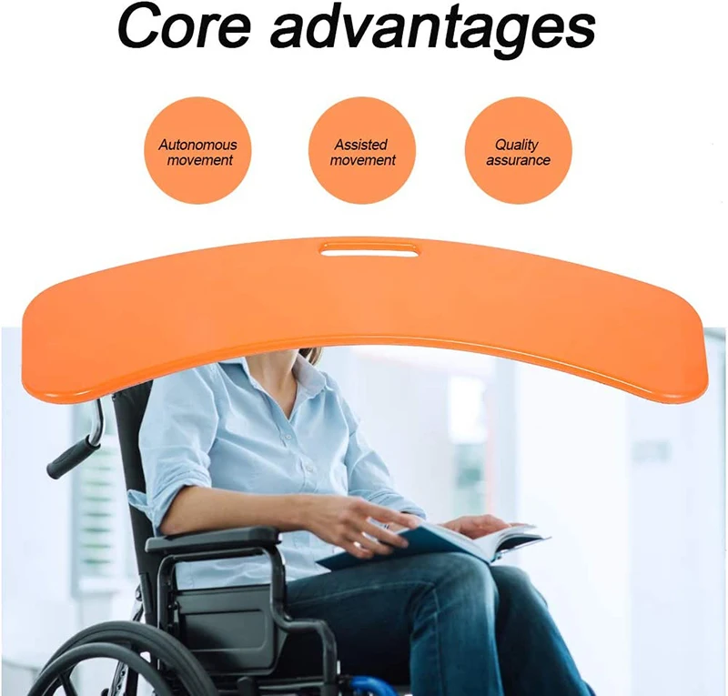 Curved Transfer Board Patient Slide Assist Device for Transferring Patient from Wheelchair to Bed, Bathtub Transport Platform