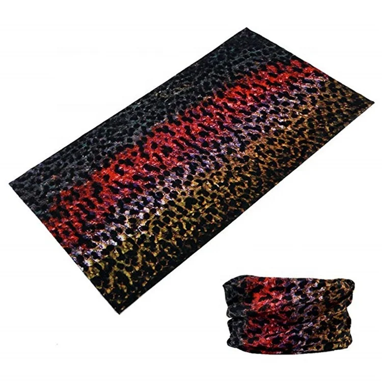Promotional Gifts Custom Face Bandana Camo Seamless Seamless Milk Silk Bandana For Walking Events
