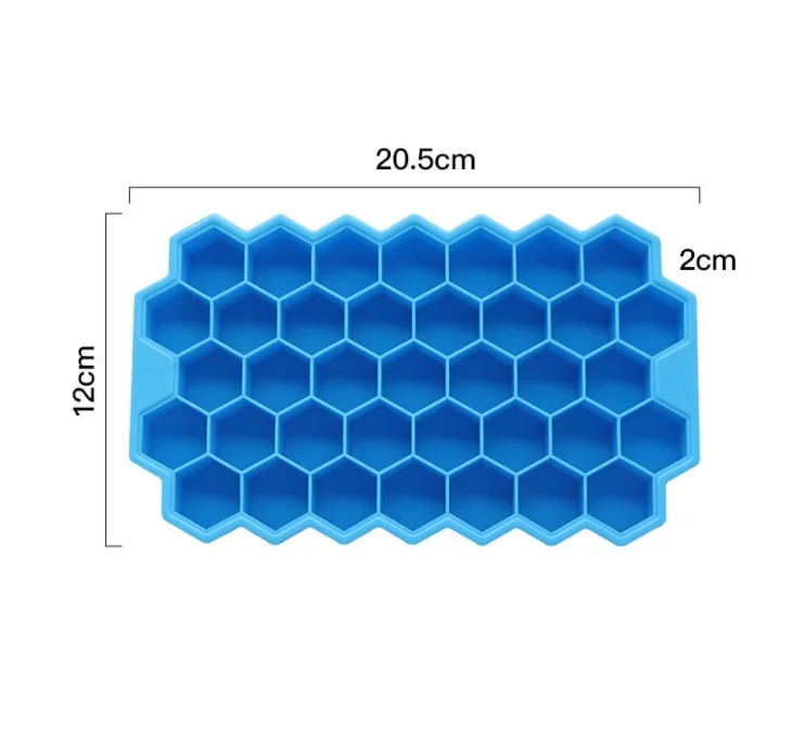 37 Grids Honey Comb Ice Mold Children Ice Cube Trays With Lid Square Cube For Kitchen Bar Accessories