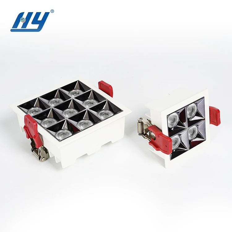 Factory Price Hotel Living Room Office Square Recessed Indoor Down Lamp 8Watt 18Watt Grille Led Light