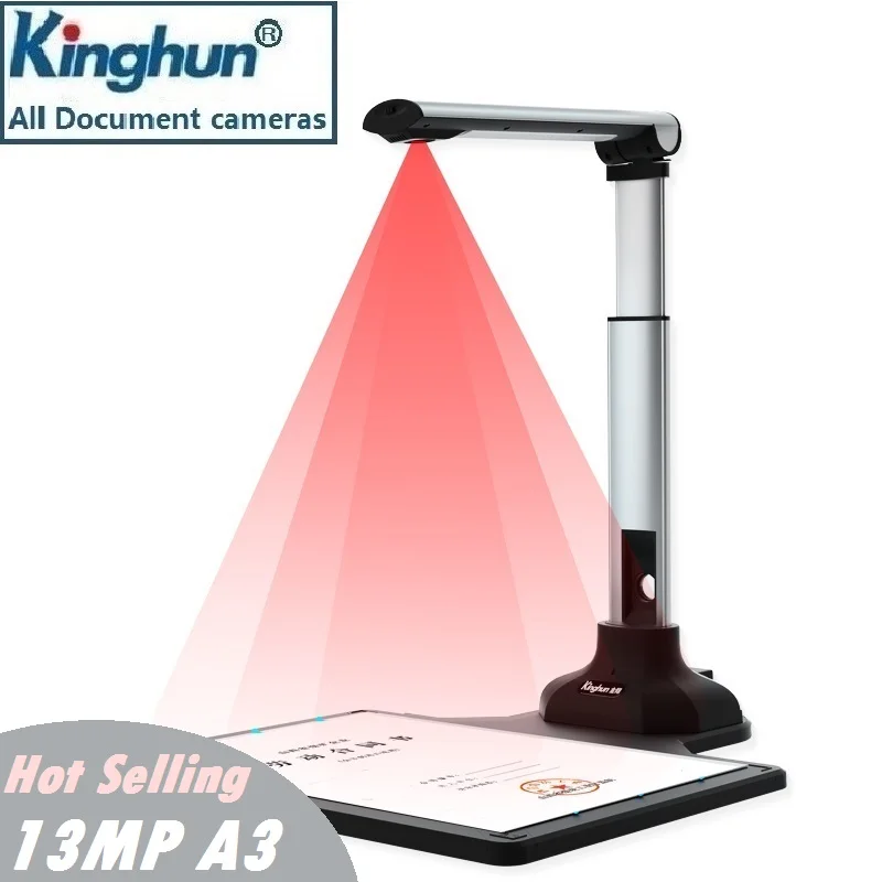 Document scanner Portable 13 mega pixel adjustable height A3/A4 scanning area Document scanner for office