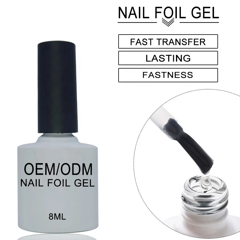 Fashion new easy transfer foil gel glue beat sticky 8ml nail art