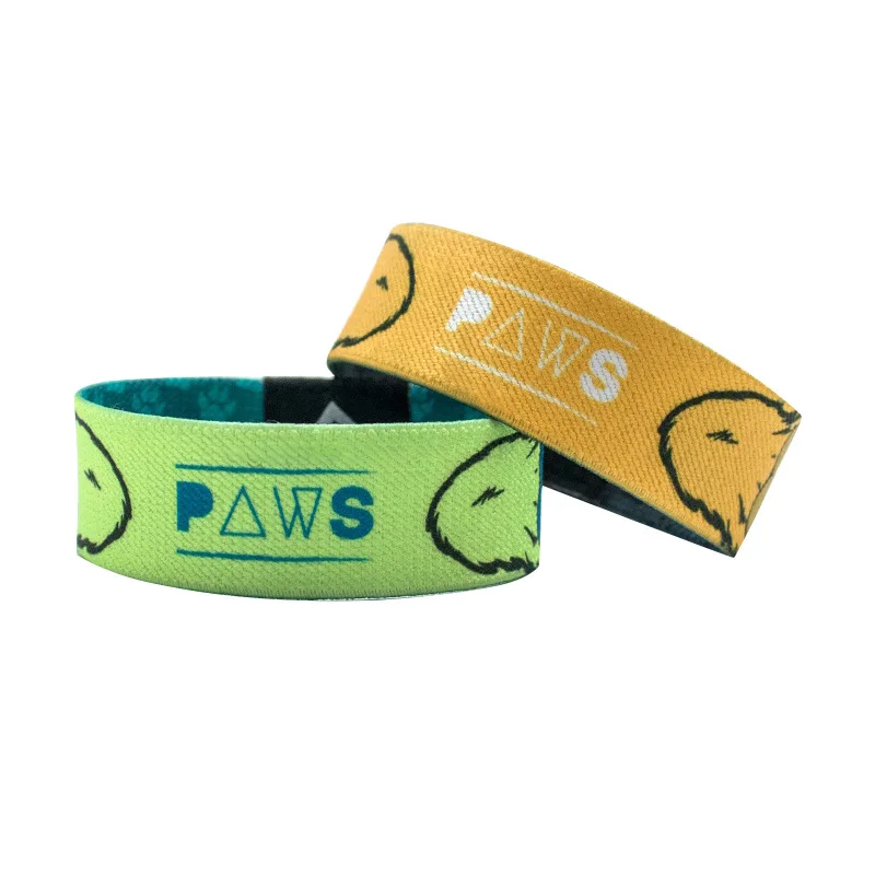 Wholesale Polyester Activity recognition elastic wristband RFID custom party personalize promotional wristbands