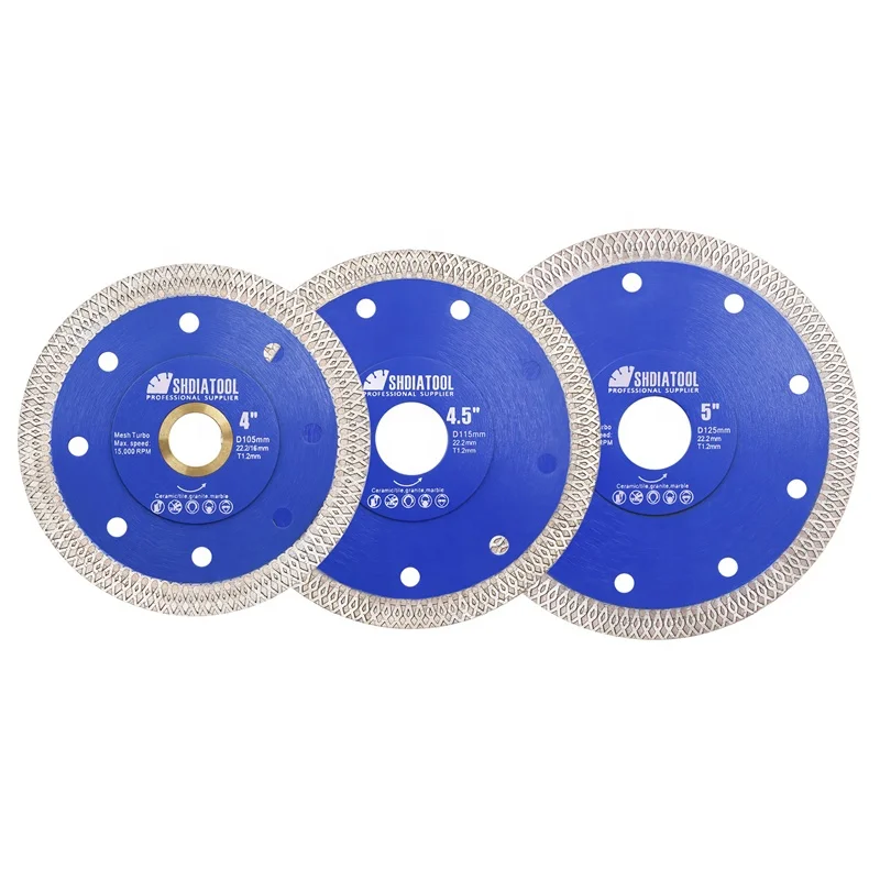 105 мм/115 мм/125 мм Горячим Прессованием турбо алмазная пила сухой/влажный алмазный шлифовальный диск для плитки мрамор гранит