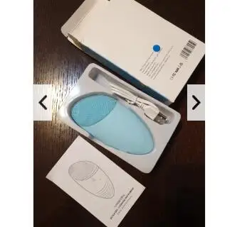 
Waterproof Sonic Vibration Facial Massager Rechargeable Makeup Cleaner Silicone Facial Cleansing Brush Electric 