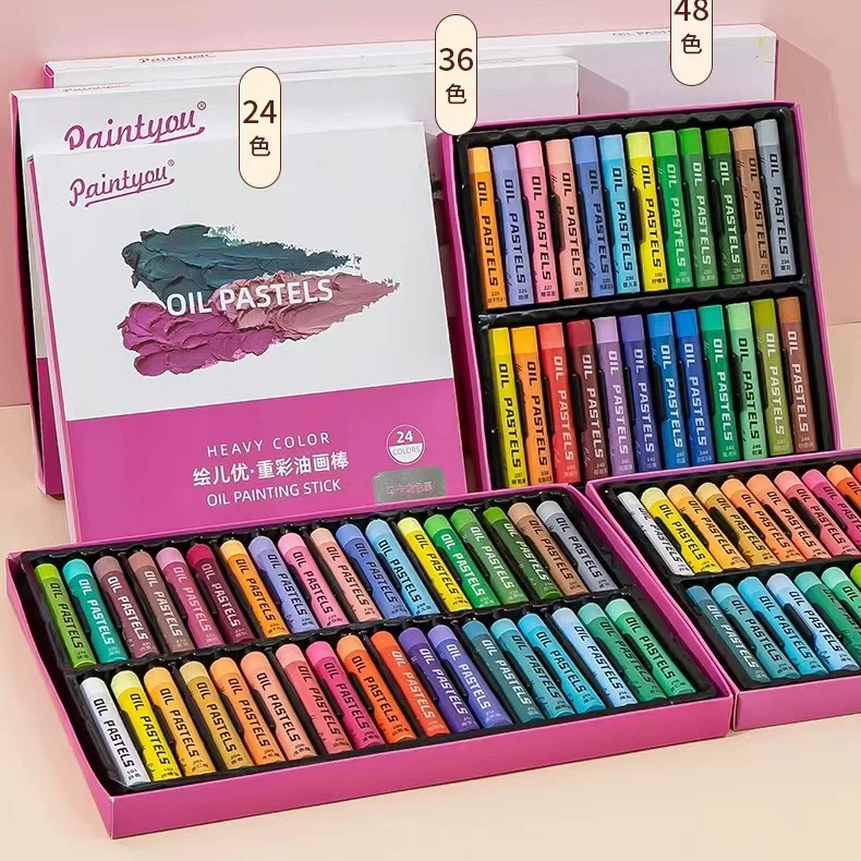High Pigment Water Resistant Oil Pastel Colors Soft Texture Oil Pastels Crayons No Residue