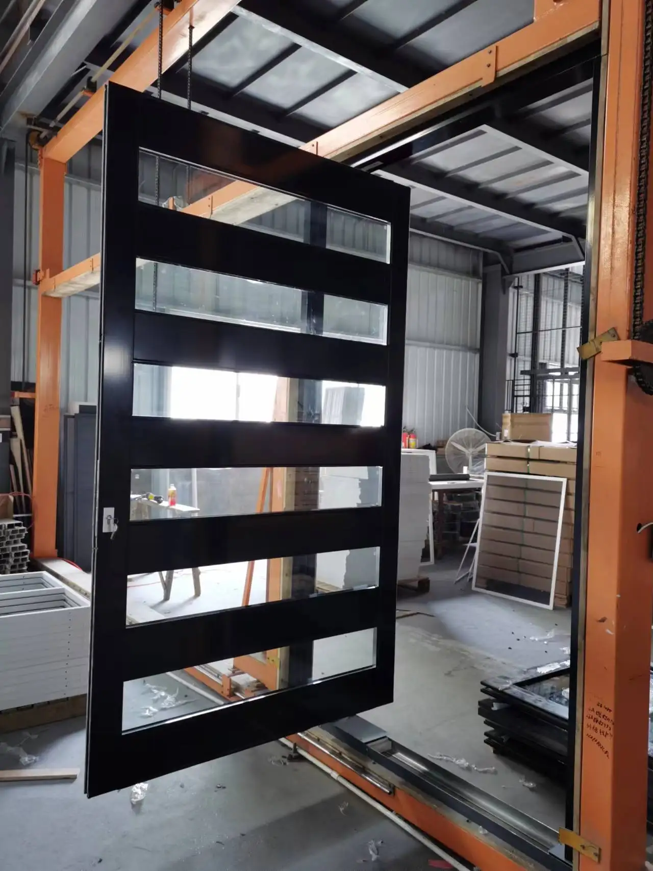 TRYBA  factory  Modern style  Exterior  Security Aluminium Main Entry Pivot Doors for house