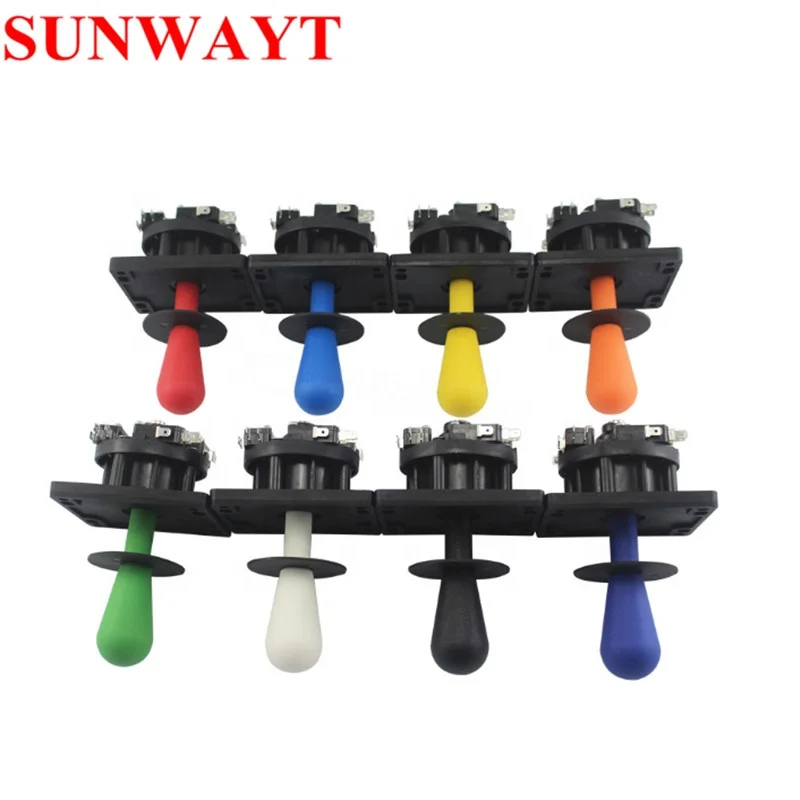 New American Style Joystick Arcade Rocker 4 way 8 way HAPP Style Joystick Red yellow blue green black and white top ball