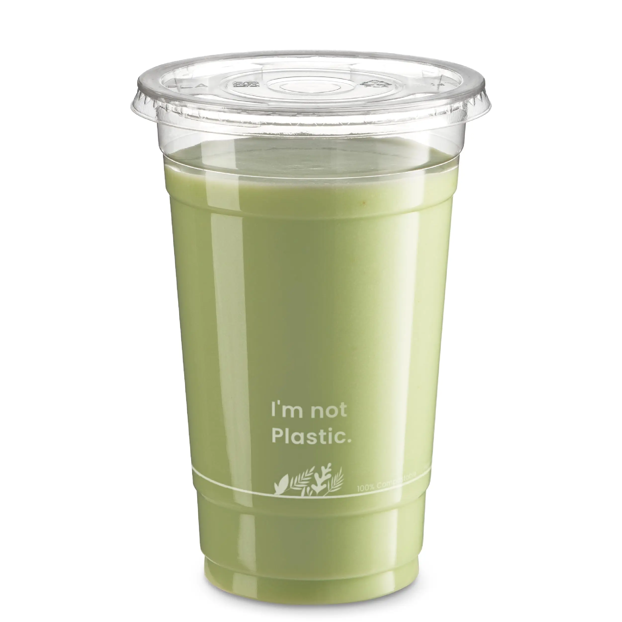 Custom 100% Compostable Clear Plastic Disposable PLA Cup Cups