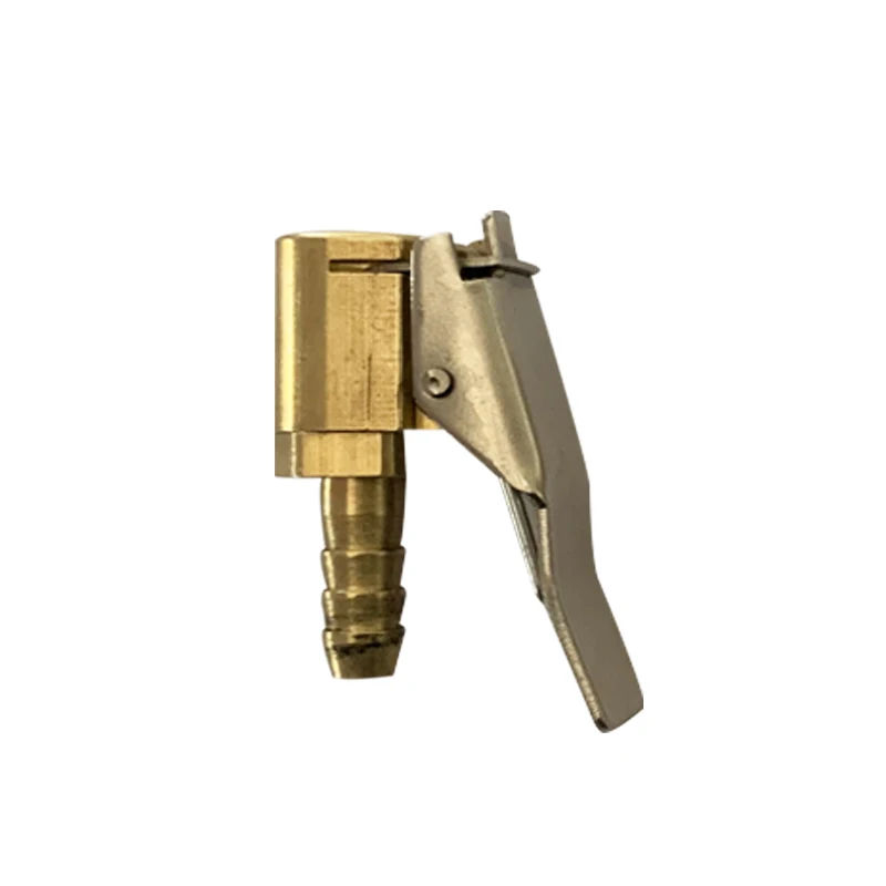 Useful Vehicle Car Tire Inflator Valve Air Chuck Connector 8mm Hose Barb Brass Clip On Hot