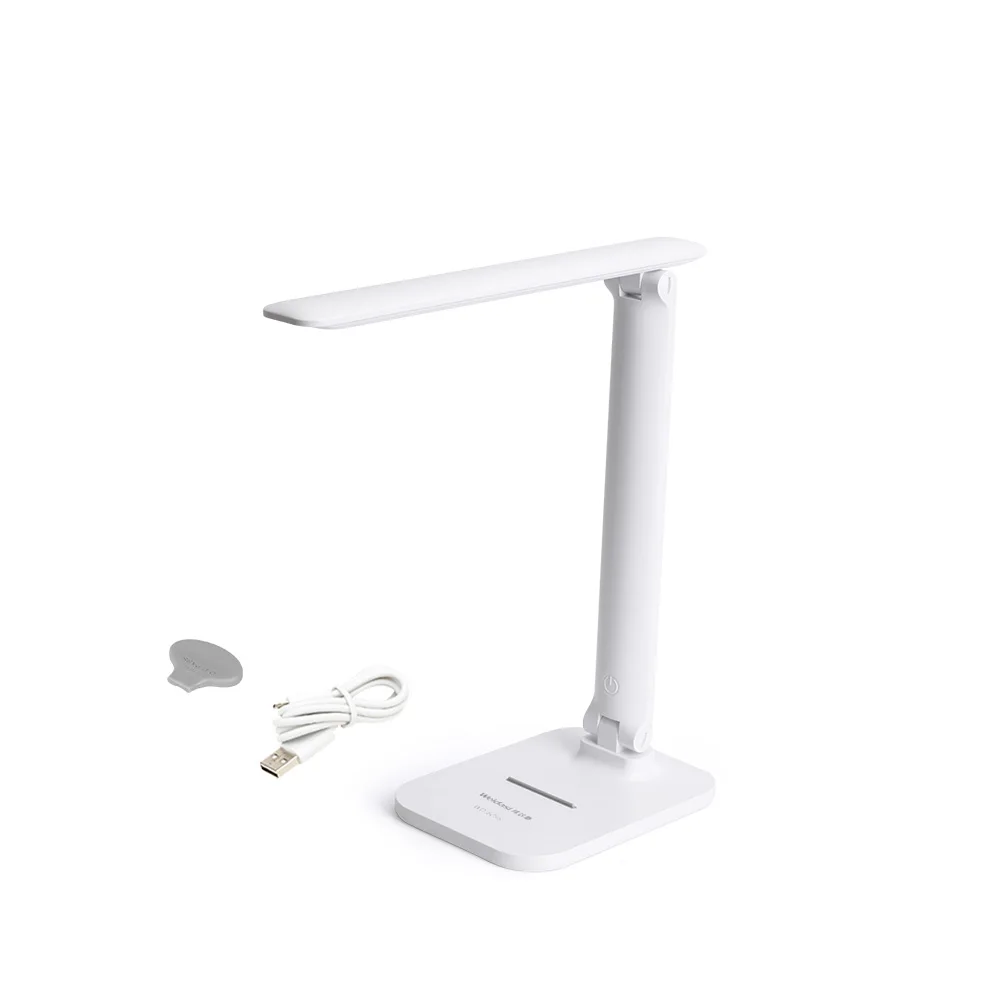 3 Color Adjust night lights Student Table Lamp LED Stepless Dimming Light Folding Charger Light Lamp with USB Port