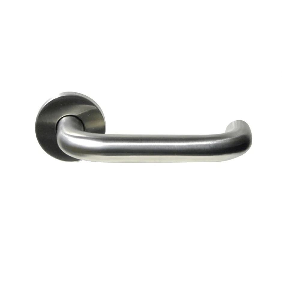 Modern L shape stainless steel door handle with escutcheon 16mm