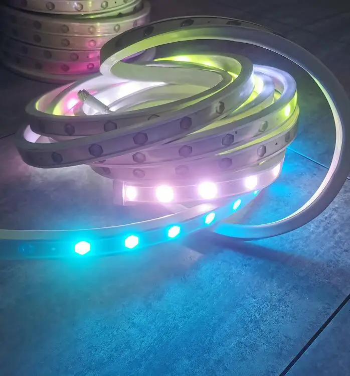 RGBIC decorative wall washer rgb 18w/m wall led light strip 24v outdoor waterproof flexible led wall washing lights