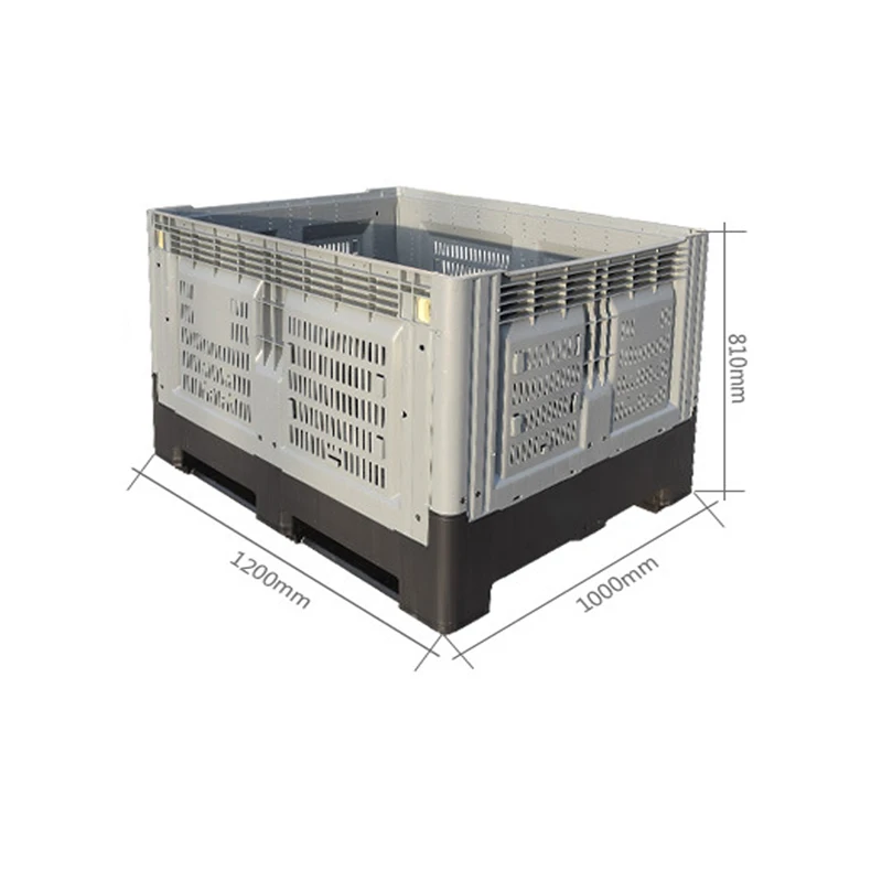 Euro Pallet Clear Storage Containers Single Faced Style Clear Storage Bins for Walmart Use