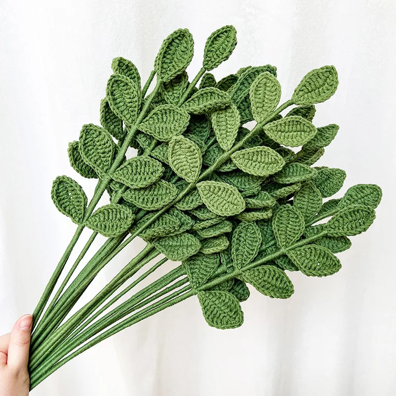 Simulation flowers olive leaves finished single bouquet hundred props to send goddess gift handmade flower weaving bouquet
