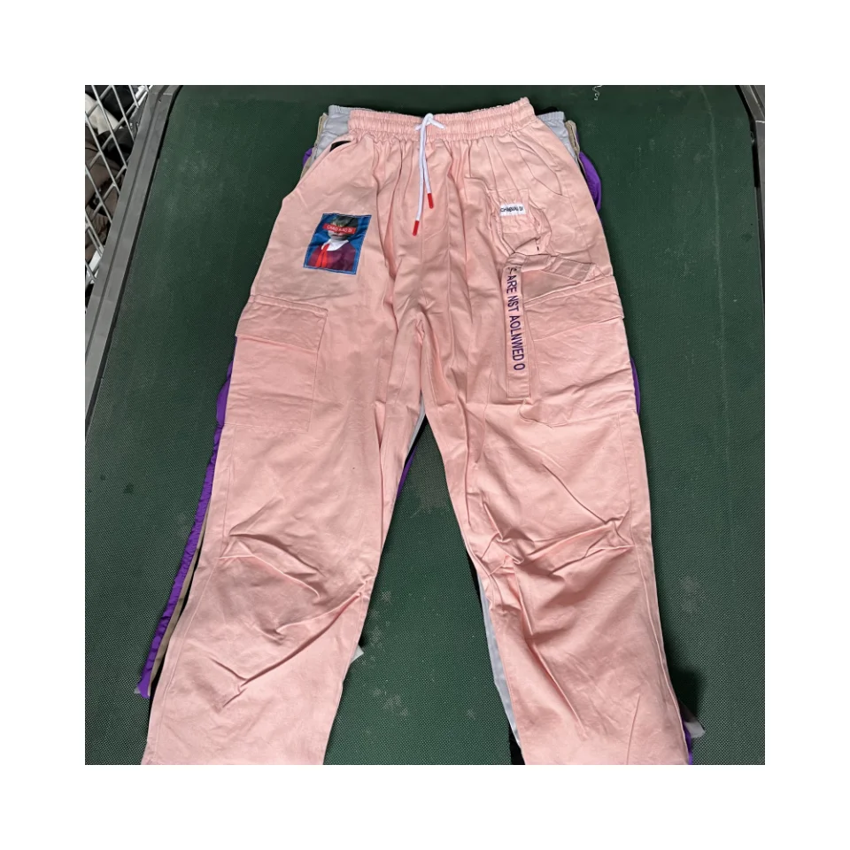 C23 Used clothes bales used cargo pants second hand baggy pants in bulk uk summer clean 2nd Overalls for wholesale