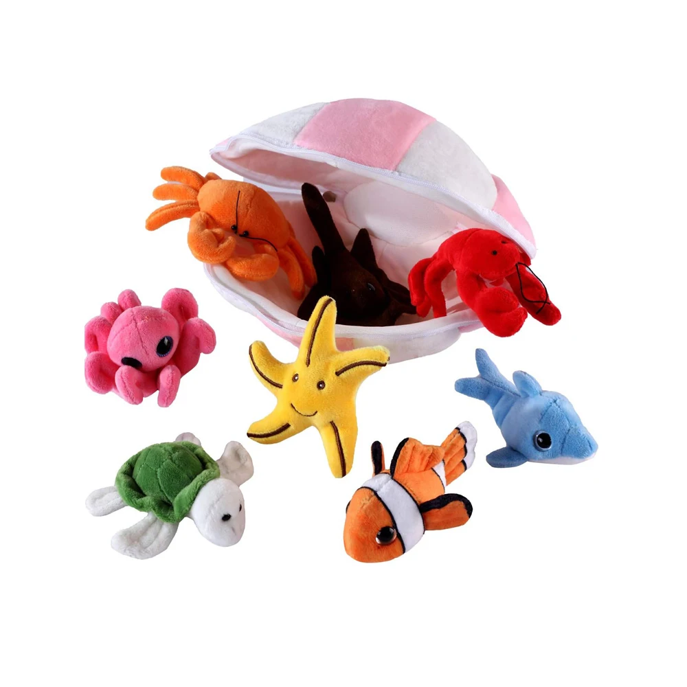 High Quality Wholesale Stuffed Sea Animal Plush Toys Custom Ocean Creature Dolls Marine Soft Toys For Kids Promotion Logo Doable