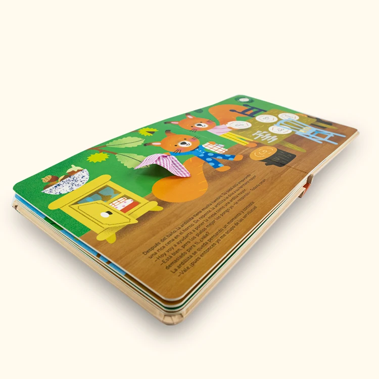 Wholesale picture Flap book printing english about Fox Family Life children story book