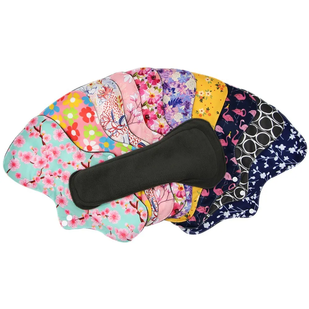 Cloth Menstrual Pads Reusable Menstrual Pad with Wings Washable Bamboo Sanitary Towels Sanitary Napkin For Women