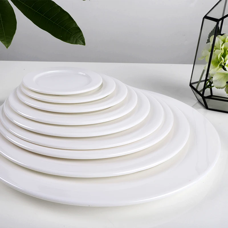
Buffet Hot Sale Stock Tableware Factory Crack Resistant Plates Restaurant Fast Food Industry Plates 