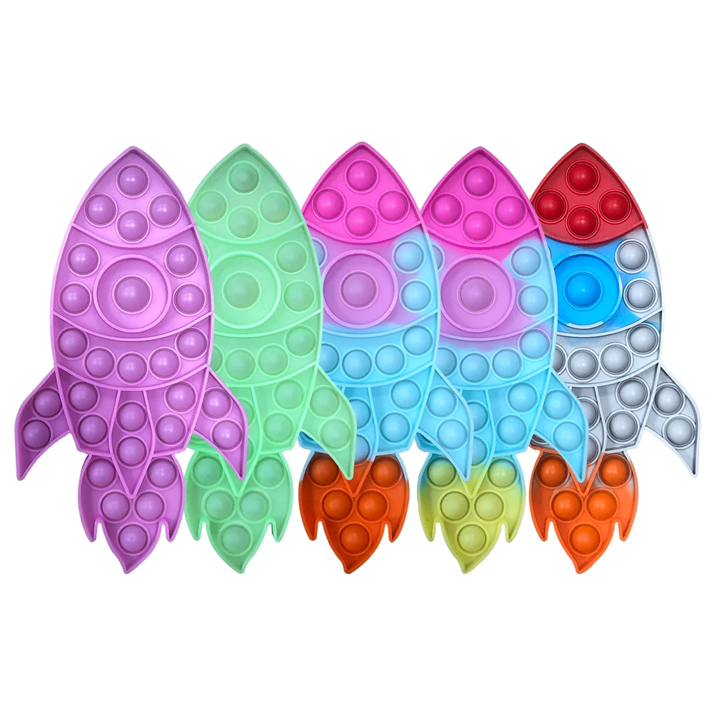 Оптовая продажа, силиконовые игрушки в форме ракеты