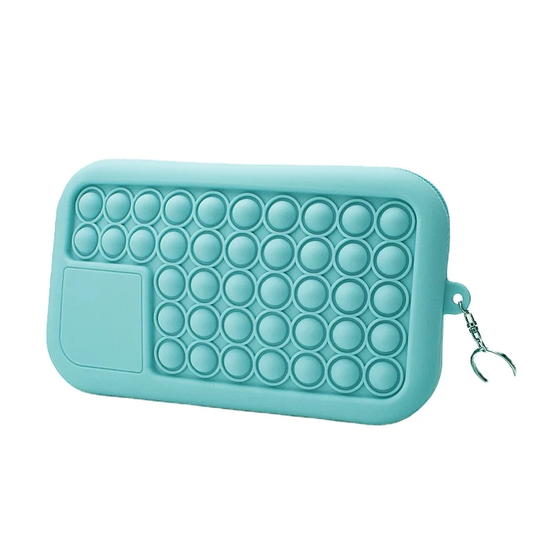 2024 hot sale factory New square fun silicone portable makeup storage multi-purpose pencil case