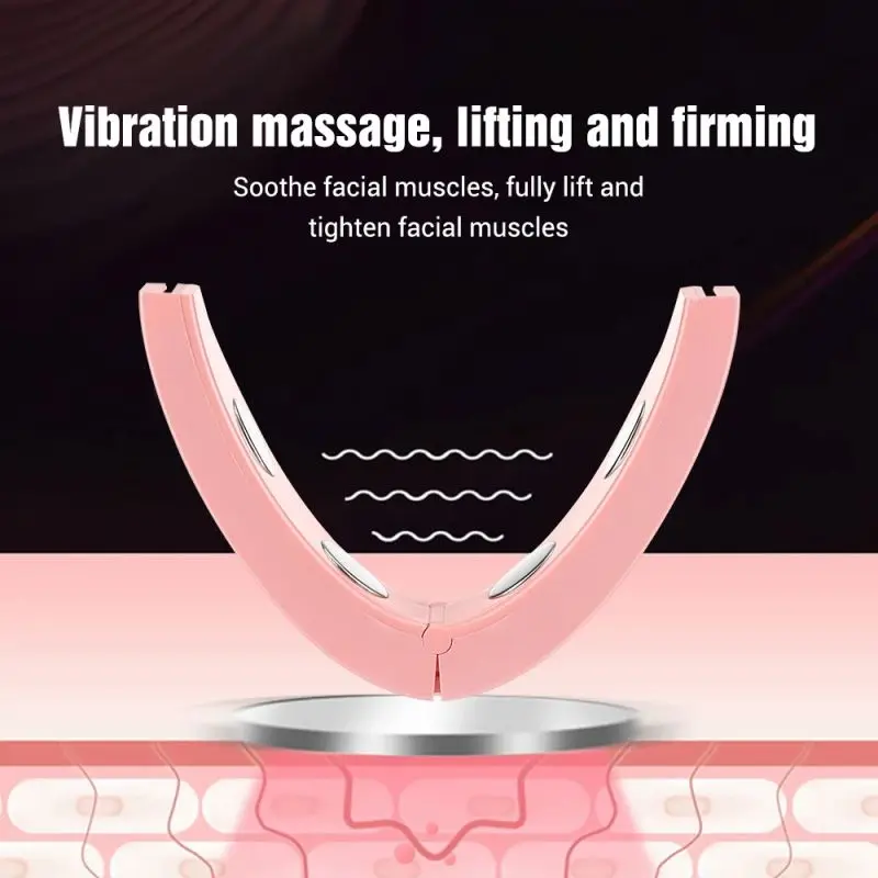 Cross-Border New Intelligent Remote Control Household EMS Electric Face Slimming Machine Hot Compress Vibration Lift Slimming De