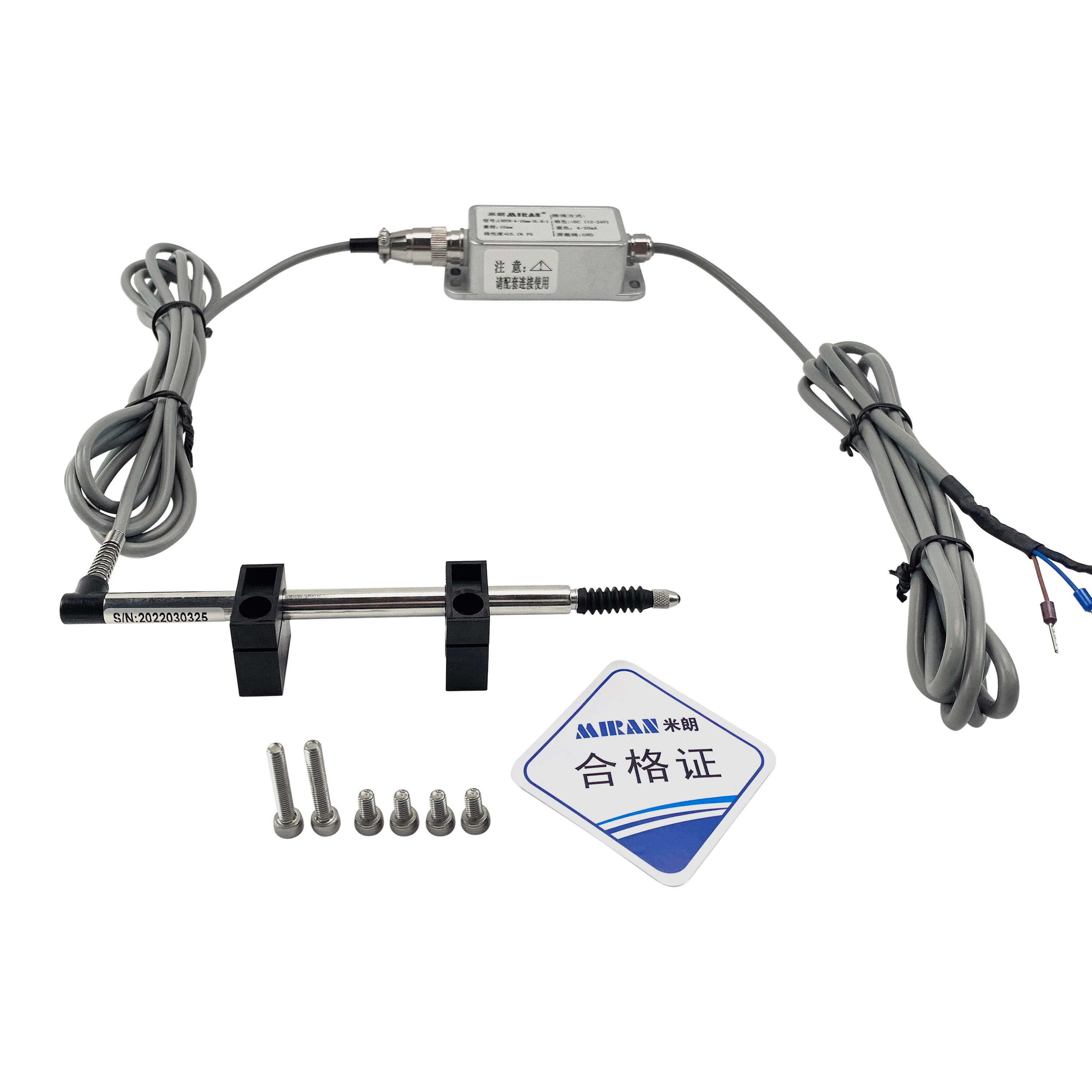 Spring-loaded LVDT8 displacement sensor use for metallurgical engineering