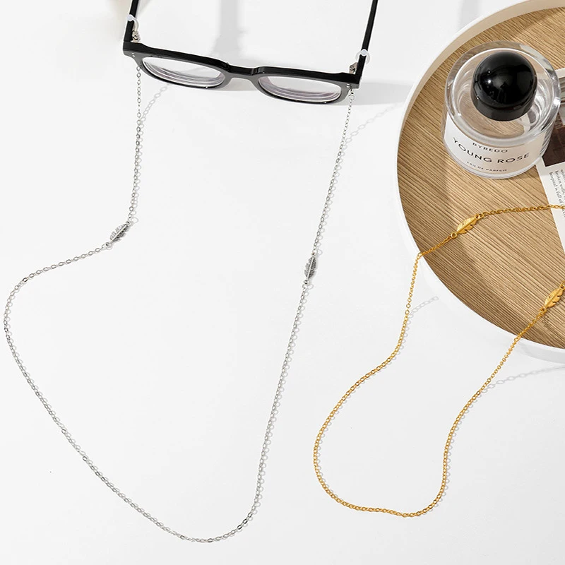 Factory Direct Sale Low Price Fashion Personality Crystal Metal Glasses Chain Rope