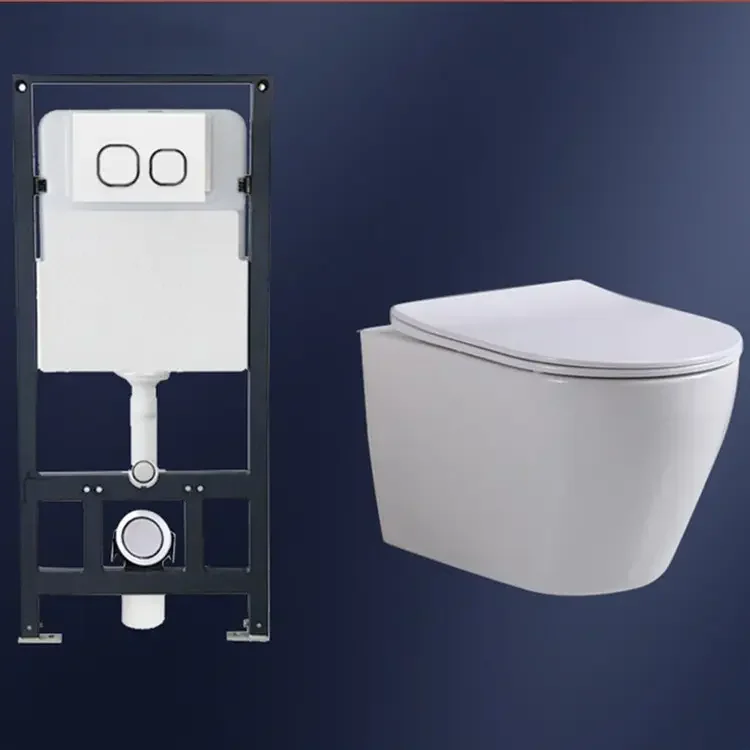 European hanging toilet wall mounted round vortex WC toilette  flush ceramic wall hung toilets for bathroom