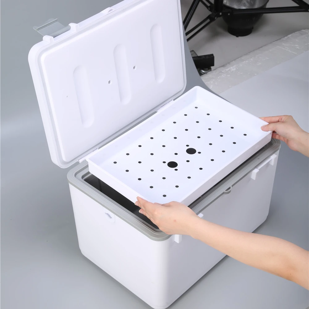 22L Customized Plastic Medical Transport Coolers Picnic Portable Food Ice Chest Cooler Box