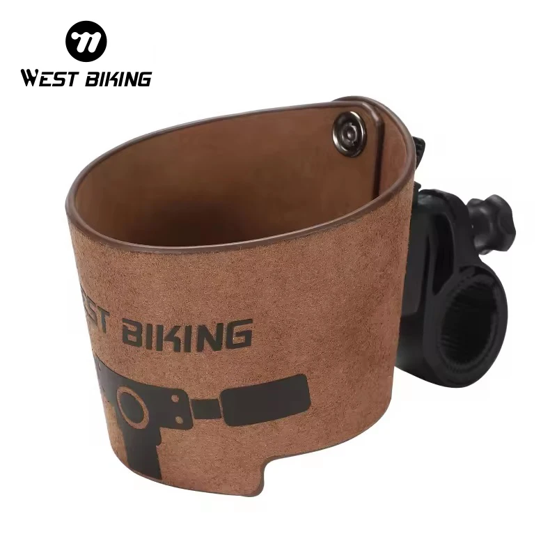 Коричневый винтажный держатель для кофейной бутылки WEST BIKING водонепроницаемый нескользящий велосипедный чашки прочный кофе на велосипеде