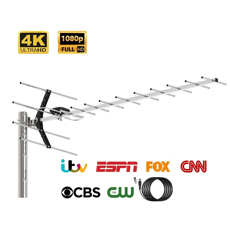 FULL HD uhf hdtv antena long range aerial ISDB-T digital tdt dtv outdoor antena manufacture vhf uhf yagi antenna