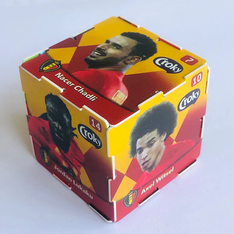 Factory direct plastic pp puzzle 3d cubic pp puzzle football puzzle card